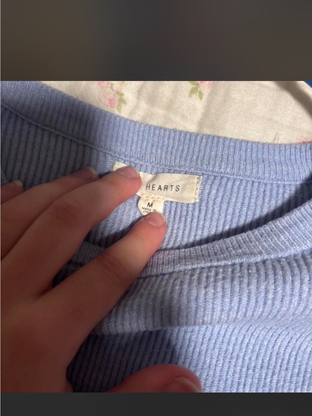PacSun Light Blue Cropped Knit Sweater - Picture 3 of 3